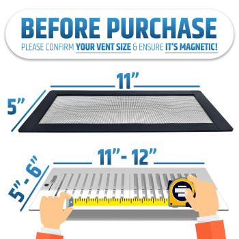 Powerful Magnetic Vent Screen Mesh Covers 3Pack That Will Never Move Or Fall For Floor Wall Ceiling Registers Of Width 5