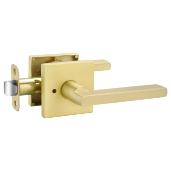 Goldenwarm Gold Hall And Closet Door Handles Brushed Gold Lever Passage Door Handles Brushed Brass Hallway Lever Door Handles