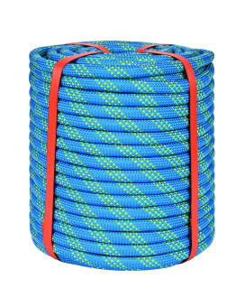 12 Inch Climbing Rope 150 Ft Blue 48 Strands Tree Climbing 12In Arborist Rope Rappelling Rope Static Nylon Polyester Braided