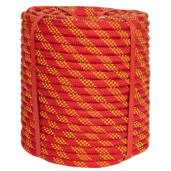 12 Inch Climbing Rope 200 Ft Red 48 Strands Tree Climbing 12In Arborist Rope Rappelling Rope Static Nylon Polyester Braided