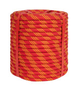 12 Inch Climbing Rope 150 Ft Red 48 Strands Tree Climbing 12In Arborist Rope Rappelling Rope Static Nylon Polyester Braided