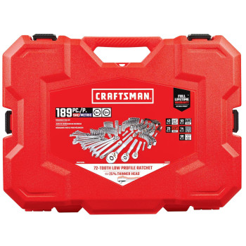 Craftsman Mechanics Tool Set 14 And 38 Inch Drive 189 Piece Cmmt12134