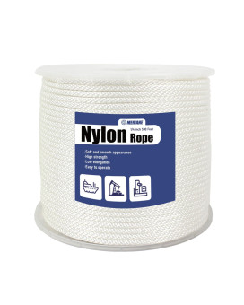 Meriane Nylon Rope 500 Ft 14 Inch Multipurpose Tightly Braided Rope Abrasion Uv Resistant Ideal Use For Camping Clothe