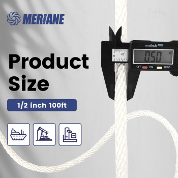 Meriane Nylon Rope 500 Ft 18 Inch Multipurpose Heavy Duty Rope Abrasion Uv Resistant Ideal Use For Camping Clothesline