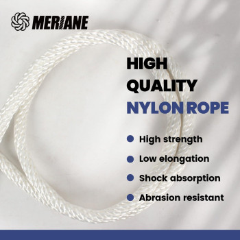 Meriane Nylon Rope 500 Ft 18 Inch Multipurpose Heavy Duty Rope Abrasion Uv Resistant Ideal Use For Camping Clothesline