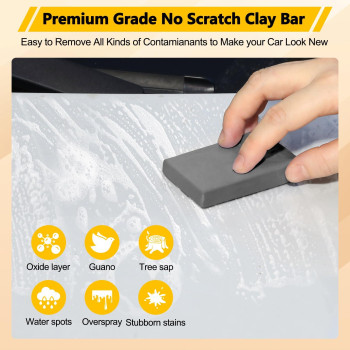 Fitosy Car Clay Bar 4 Pack 400G Premium Grade No Scratch Magic Clay Bars Detailing Cleaner Kit Glass Deatil Cleaning With Washi