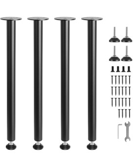 Vevor 28 Inch Adjustable Desk Legs Reinforced Steel Office Table Furniture Legs Set Of 4 For Diy 1200 Lbs Load Capacity Heavy