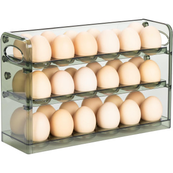 Xcx Egg Holder For 36 Eggs Egg Storage For Refrigerator Pet Egg Container For Kitchen Countertop Egg Dispenser Egg Tray Gre