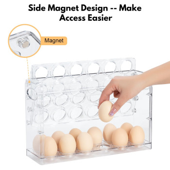 Xcx Egg Holder For 36 Eggs Egg Storage For Refrigerator Pet Egg Container For Kitchen Countertop Egg Dispenser Egg Tray Gre