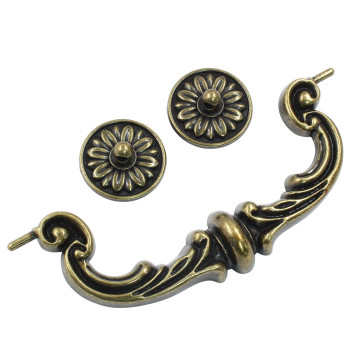 Biaungdo 4 Pcs 150Mm6 Inch Hole Center Pull Handles Zinc Alloy Rustic Vintage Style Dropdown Bail Swing Dresser Pull Handle A