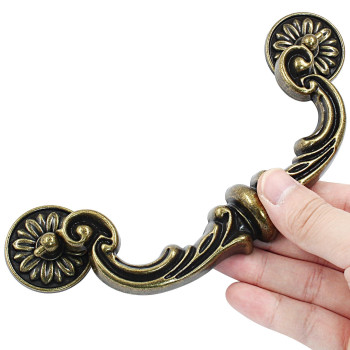 Biaungdo 4 Pcs 150Mm6 Inch Hole Center Pull Handles Zinc Alloy Rustic Vintage Style Dropdown Bail Swing Dresser Pull Handle A