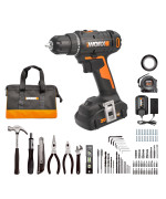 Worx 20V 38 Cordless Drill With 84Pc Accessory Kit Variable 2Speed Drill Set 265 Inlbs Torque 201 Clutch Lightweight Com