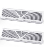 Yaocom 2 Pack Baseboard Register 24 Inch Duct Opening Size Vent Covers For Home Floor Wall Baseboard Air Covers Supply Floor Bas