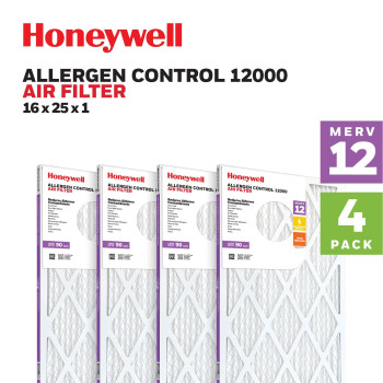 Honeywell 16X25X1 Merv 12 Electrostatic Pleated Hvac Ac Furnace Air Filter 4Pack Replacement Filter For Home Use Made In