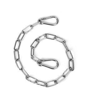 Lasuroa Gate Chain Lock 20 Inch Stainless Steel Gate Link Chain Lock With Bothended Carabiners Chain Link Gate Latches For Out