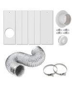 13 Pcs Dry Vent Window Kit For Dryer Vent Hose With 4 Diameter Adjustable Window Dryer Vent Panels With Adjustable Length Pan