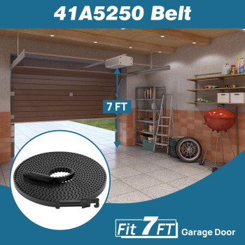 Upgrade 41A5250 41Ab0502 Belt For 7Ft High Garage Door 237 Garage Door Opener Belt Compatible With Chamberlain Craftsman Lif