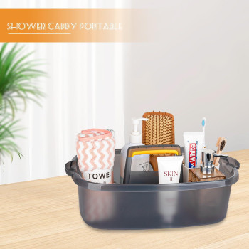 Large Cleaning Supplies Caddy Portable Shower Basket Supply Organizer With Handle Plastic Bucket Tool Storage For Bathroom Bedr