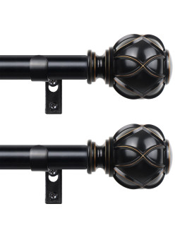 Black Curtain Rods 2 Pack Hotozon Curtain Rods For Window 32 To 58 Inch New Splicing Window Rods For Windows 34 Inch Single