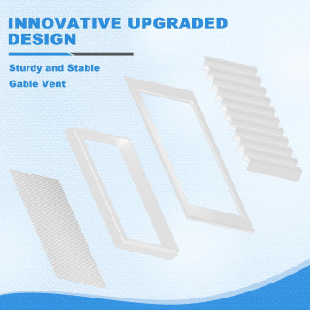 Zepoty 2Pack Paintable Gable Vents 12 X 18 Aluminum With Screen Maximize Ventilation In Attics And Sheds Vent Opening