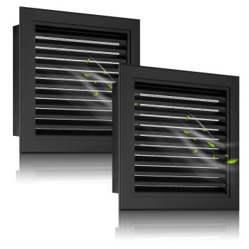 Zepoty Set Of 2 Aluminum Gable Vent 12 X 12 With Screened Design For Effective Attic And Shed Cooling Vent Opening 10