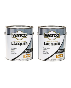 Watco 632312Pk Lacquer Clear Wood Finish Gallon Satin 2 Pack