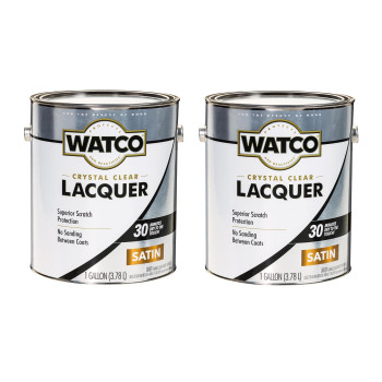 Watco 632312Pk Lacquer Clear Wood Finish Gallon Satin 2 Pack