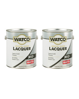 Watco 3336902Pk Lacquer Clear Wood Finish Gallon Matte 2 Pack