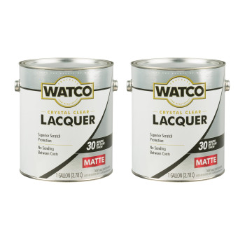 Watco 3336902Pk Lacquer Clear Wood Finish Gallon Matte 2 Pack