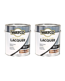 Watco 631312Pk Lacquer Clear Wood Finish Gallon Semigloss 2 Pack