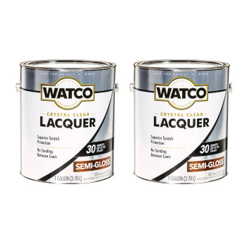 Watco 631312Pk Lacquer Clear Wood Finish Gallon Semigloss 2 Pack