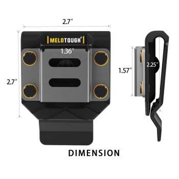 Melotough Drill Holder For Tool Belt Drill Belt Clip Drill Holster Tape Measure Holder Drill Belt Holderblack