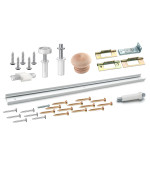 161794 Bifold Closet Track Kit 24 In Length Steel Track White 1 Kit