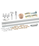 161794 Bifold Closet Track Kit 30 In Length Steel Track White 1 Kit