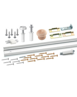 161794 Bifold Closet Track Kit 48 In Length Steel Track White 1 Kit