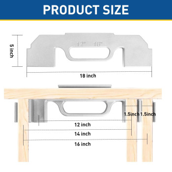 Zeropone 3 In 1 Framing Tools 2 Pack 12 14 16 Oncenter Framing Stud Layout Tool Aluminum Framing Spacing Tool Preci