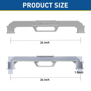 Zeropone 24 Inch Framing Tools 1 Pack Stud Framing Spacing Tool Aluminum Stud Layout Tools Precision Wall Stud Framing Tool