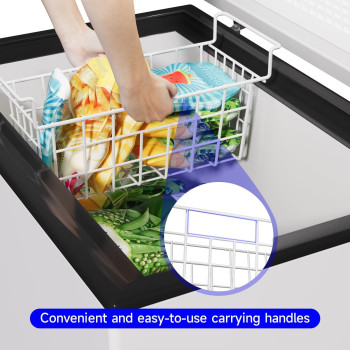 Kikibro Freezer Organizer Bins Freezer Baskets For Chest Freezer Deep Upright Freezer Storage Bins With Handles 175 Inch 2