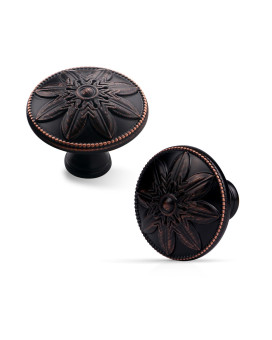 Xlroaafs 15 Pack Oil Rubbed Bronze Cabinet Knobs Drawer Knobs Handles 14 Round Zinc Alloy Bronze Kitchen Cabinet Knobs Drawe