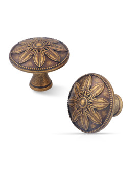 Xlroaafs 15 Pack Antique Brass Cabinet Knobs Dresser Knobs Vintage 14 Antique Kitchen Cabinet Hardware Knobs Handles For Cabi