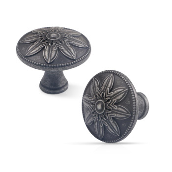 Xlroaafs 15 Pack Antique Silver Cabinet Knobs Dresser Knobs Vintage 14 Antique Kitchen Cabinet Hardware Knobs Handles For Cab