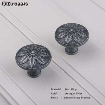 Xlroaafs 15 Pack Antique Silver Cabinet Knobs Dresser Knobs Vintage 14 Antique Kitchen Cabinet Hardware Knobs Handles For Cab