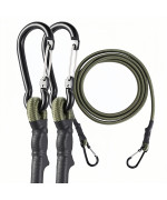 Canking Bungee Cords With Carabiner Hooks Camo Green 60 Inch5 Ft 3 Pcs