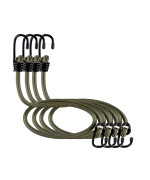 Canking Bungee Cords With Hooks Camo Green 20 Inch 4 Pcs