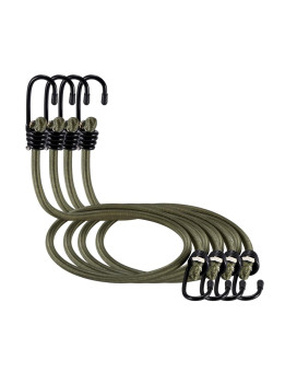 Canking Bungee Cords With Hooks Camo Green 20 Inch 4 Pcs