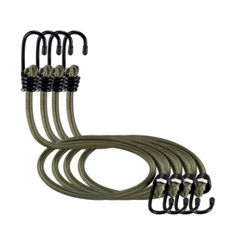 Canking Bungee Cords With Hooks Camo Green 20 Inch 4 Pcs