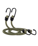 Canking Bungee Cords With Hooks Camo Green 120 Inch10 Ft 2 Pcs