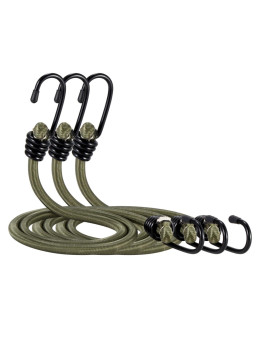 Canking Bungee Cords With Hooks Camo Green 60 Inch5 Ft 3 Pcs