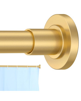 Corklatta Gold Shower Curtain Rod 31 To 92 Inch 1 Inch Diameter Adjustable Spring Tension Stainless Steel Telescoping Rod Easy I