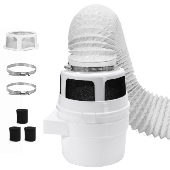 Upgraded Version Viwinvela 3 In 1 Indoor Dryer Vent Kit With White Dryer Vent Hose Dryer Lint Catcher Water Filter Bucket